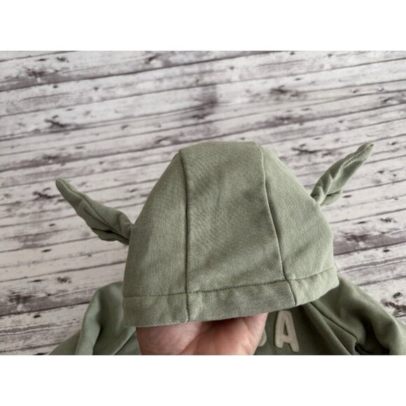 Yoda Star Wars Zipper Hoodie Baby Gap 3-6M Sweatshirt Top with Ears & Shorts Set - Picture 5 of 10